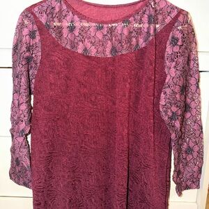 Elegant Lace Overlay Dress